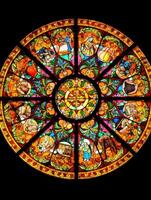 fleurs coloré verre fenêtre mosaïque religieux collage ouvrages d'art rétro ancien texturé religion photo