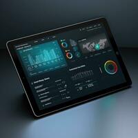 tablette maquette ui interface statistique graphique diagramme écran site Internet présentation tableau de bord modèle photo