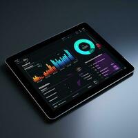 tablette maquette ui interface statistique graphique diagramme écran site Internet présentation tableau de bord modèle photo