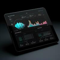tablette maquette ui interface statistique graphique diagramme écran site Internet présentation tableau de bord modèle photo