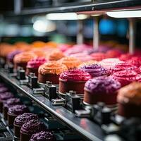 des sucreries bonbons usine espace de travail machine robot production mécanicien convoyeur photo proche