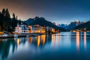 Lac viens, Italie, Lac viens, Lac viens, Lac Côme,. généré par ai photo