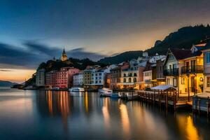 le ville de Kotor, Slovénie. généré par ai photo