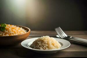 le meilleur riz vaisselle dans Inde. généré par ai photo