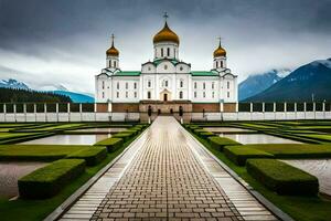 le cathédrale de le kremlin dans Moscou, Russie. généré par ai photo