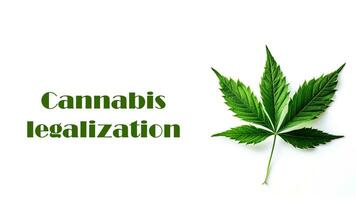 cannabis feuille. vert feuilles de marijuana sur blanc Contexte. généré par ai photo
