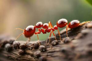 photo fond d'écran le bogue, rouge, fourmis, le, bogue, fourmis, le, bogue,. généré par ai