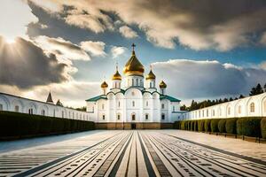 le cathédrale de le saint traverser dans Moscou, Russie. généré par ai photo