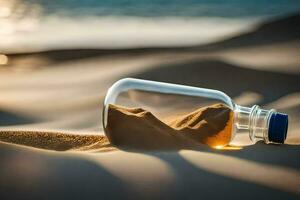 une message dans une bouteille. généré par ai photo