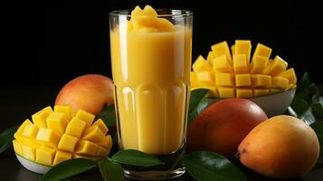 sucré et Frais mangue smoothie photo