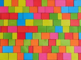 abstrait Contexte de coloré en bois blocs photo