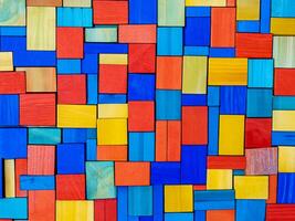 abstrait Contexte de coloré en bois blocs photo