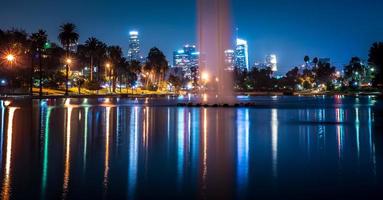 los angeles californie ville centre ville la nuit photo