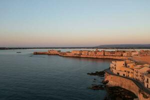 Haut vue de une port photo