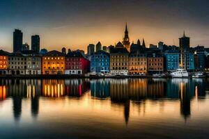 le ville de Copenhague, Danemark. généré par ai photo