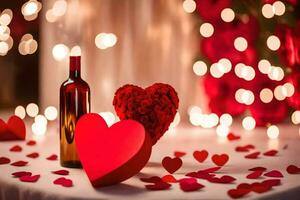 la Saint-Valentin journée est une journée à célébrer l'amour et romance. généré par ai photo