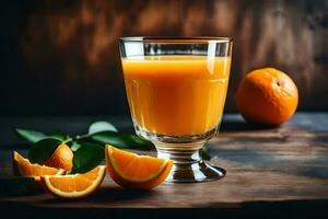 le avantages de en buvant Orange jus. généré par ai photo