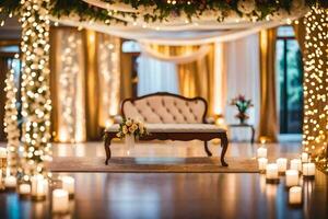 mariage la cérémonie décor idées. généré par ai photo