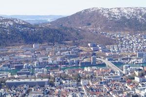 bergen du point de vue du mont floyen photo