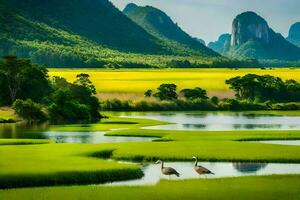 le Yangtze rivière dans Chine. généré par ai photo