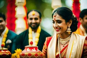 Indien mariage dans Bombay. généré par ai photo