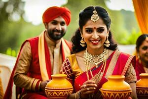 Indien mariage dans Londres. généré par ai photo