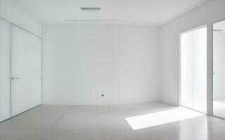 intérieur intérieur minimalisme blanc espace concept Contexte établi avec ai génératif photo