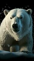 iconique symbole de le Arctique, le polaire ours ai généré photo