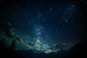 étoilé spectacle une faible angle coup dévoile le fascinant nuit ciel ai généré photo