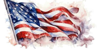 juillet 4e est indépendance journée de le uni États de Amérique. bannière pour texte. génératif ai photo