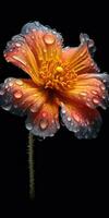 magnifique Adonis fleur avec gouttes de pluie. photo pour affiche ou fond d'écran. génératif ai