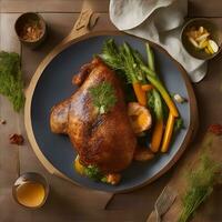 brésilien cuisine sur une rustique en bois table photo