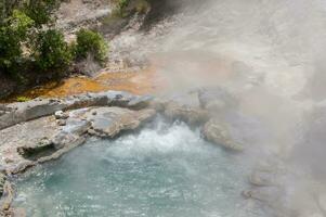 furnas fumerolles sur sao miguel île dans le Açores archipel photo