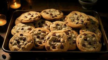 fait maison Chocolat puce biscuits ai généré photo