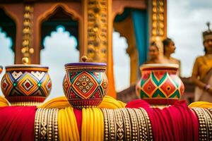 Indien mariage décor idées. généré par ai photo