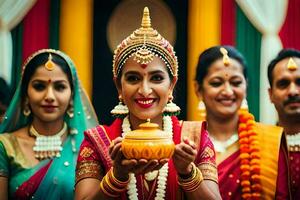 Indien mariage la photographie dans Bangalore. généré par ai photo