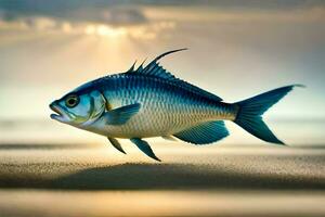 photo fond d'écran le ciel, poisson, le mer, le soleil, le mer, le mer,. généré par ai