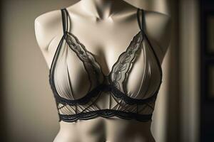 sensuel lingerie sur une mannequin. ai génératif photo