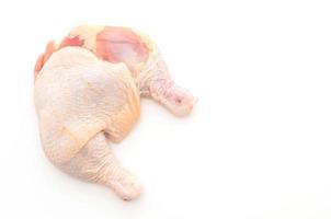 cuisse de poulet sur fond blanc photo