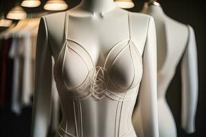 sensuel lingerie sur une mannequin. ai génératif photo