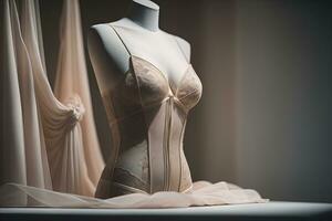 sensuel lingerie sur une mannequin. ai génératif photo