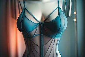 sensuel lingerie sur une mannequin. ai génératif photo