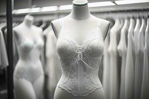 sensuel lingerie sur une mannequin. ai génératif photo