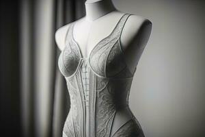 sensuel lingerie sur une mannequin. ai génératif photo