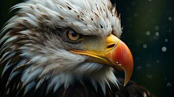 mature américain chauve aigle, portrait de faune, ai génératif photo