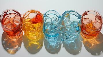 abstrait coloré doux boisson bulle, éclaboussure effet, ai génératif photo