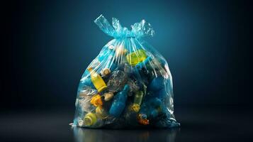 Plastique déchets des ordures utilisé bouteille, ai génératif photo
