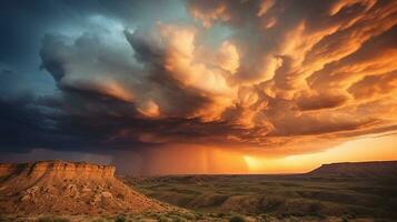 génératif ai, éthéré drame une captivant ciel photo