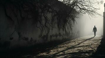 génératif ai, éphémère malveillance capturer sinistre silhouettes photo