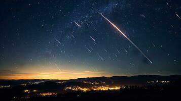 nuit ciel rempli avec beaucoup de étoiles. génératif ai photo